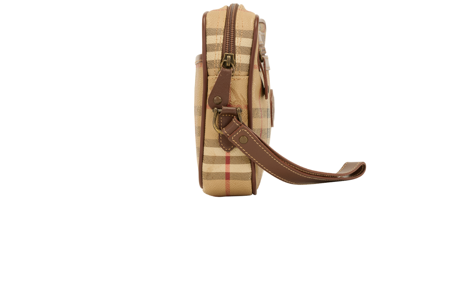 Nova Check Clutch, &pound;195, Handbags, Beige, Leather/PVC, Side view